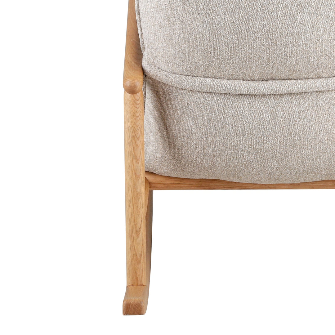 Scandinavian Oak Wood Fabric Rocking Chair MAY