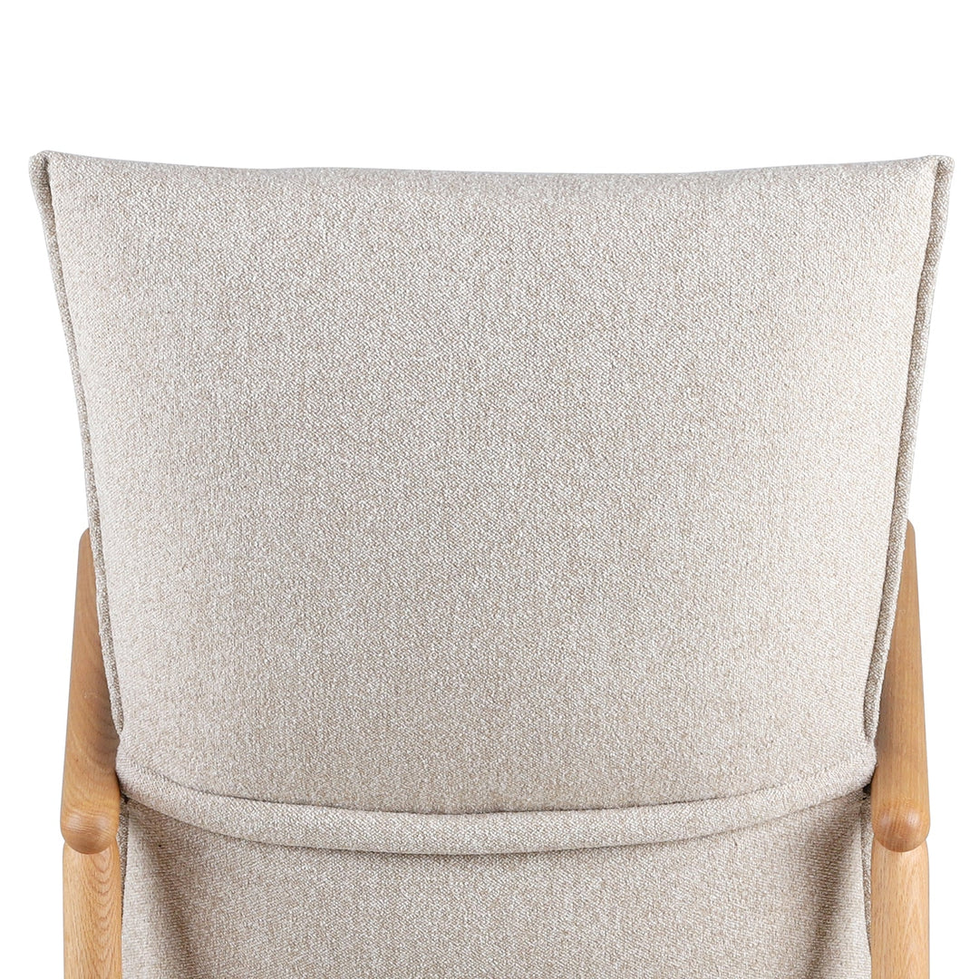 Scandinavian Oak Wood Fabric Rocking Chair MAY