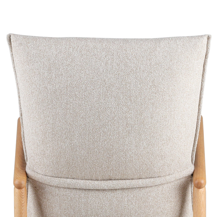 Scandinavian Oak Wood Fabric Rocking Chair MAY