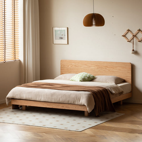 Scandinavian Oak Wood Floating Bed DRIFT Good to Know Preview-1