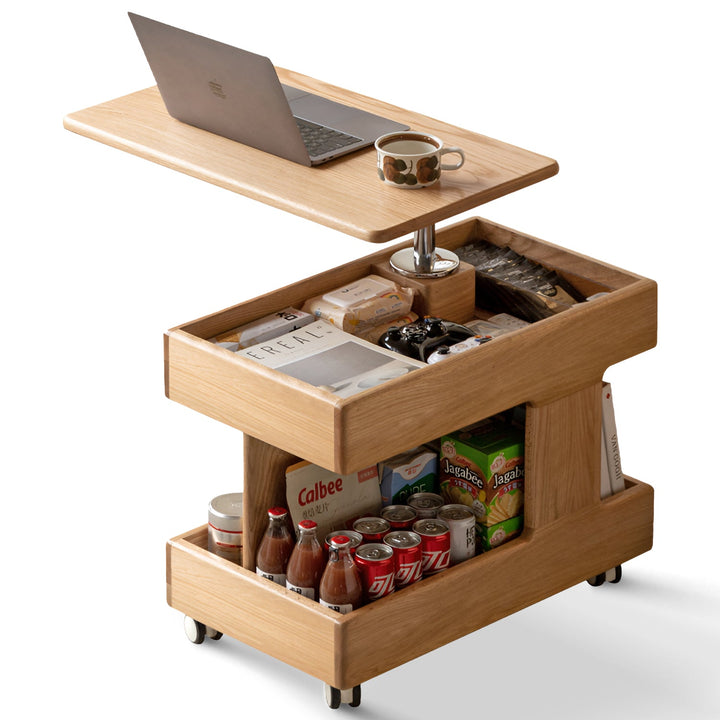 Scandinavian Oak Wood Height Adjustable Coffe Table LIFT