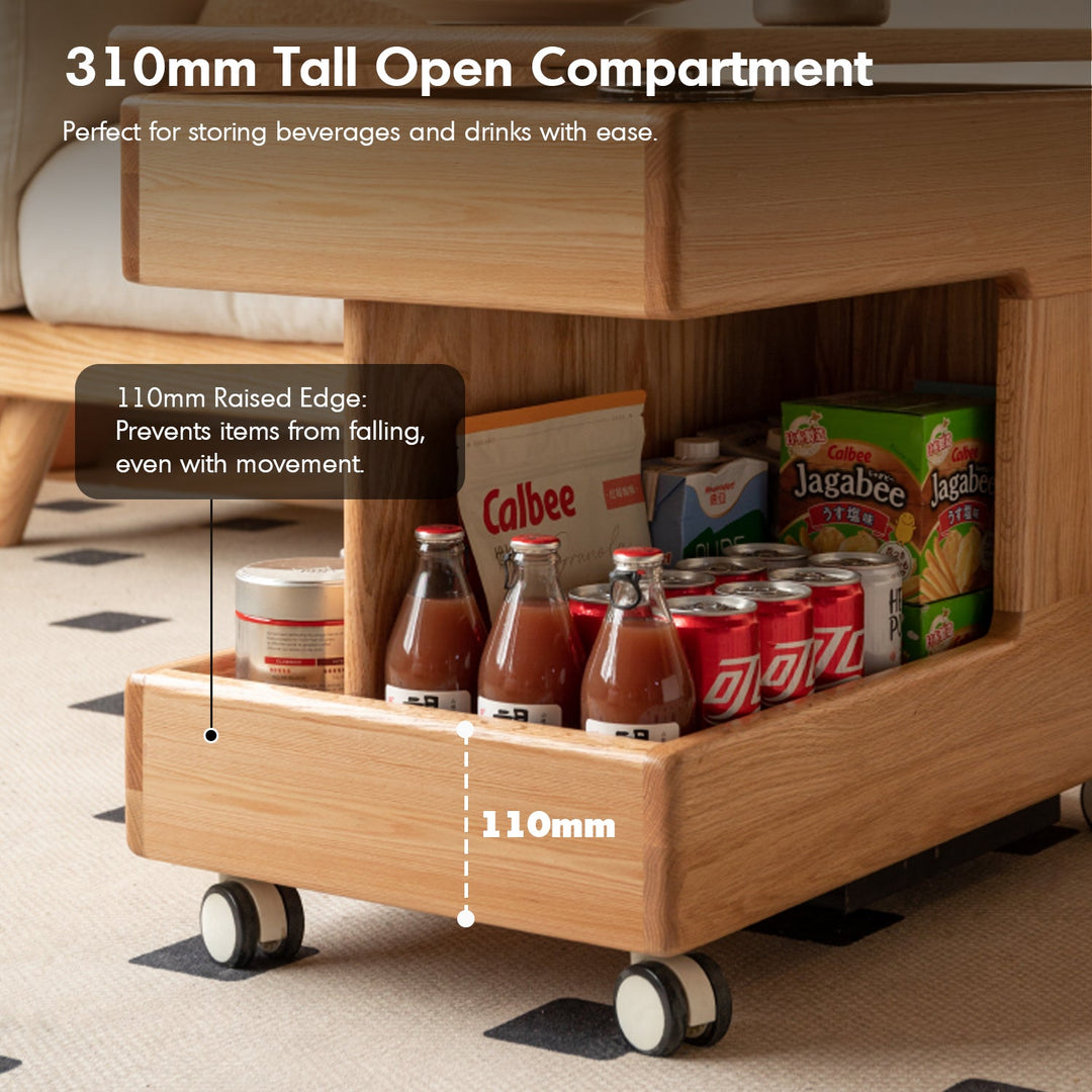 Scandinavian Oak Wood Height Adjustable Coffe Table LIFT