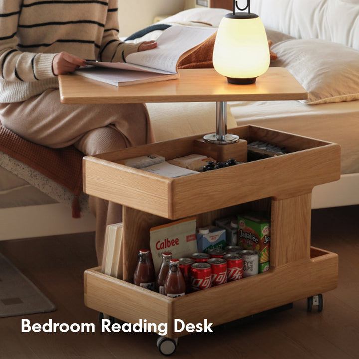 Scandinavian Oak Wood Height Adjustable Coffe Table LIFT