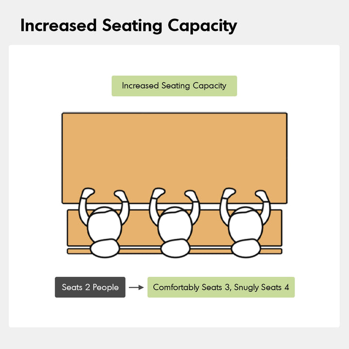 Scandinavian Oak Wood Mixed Weave Fabric Dining Bench PILLAR