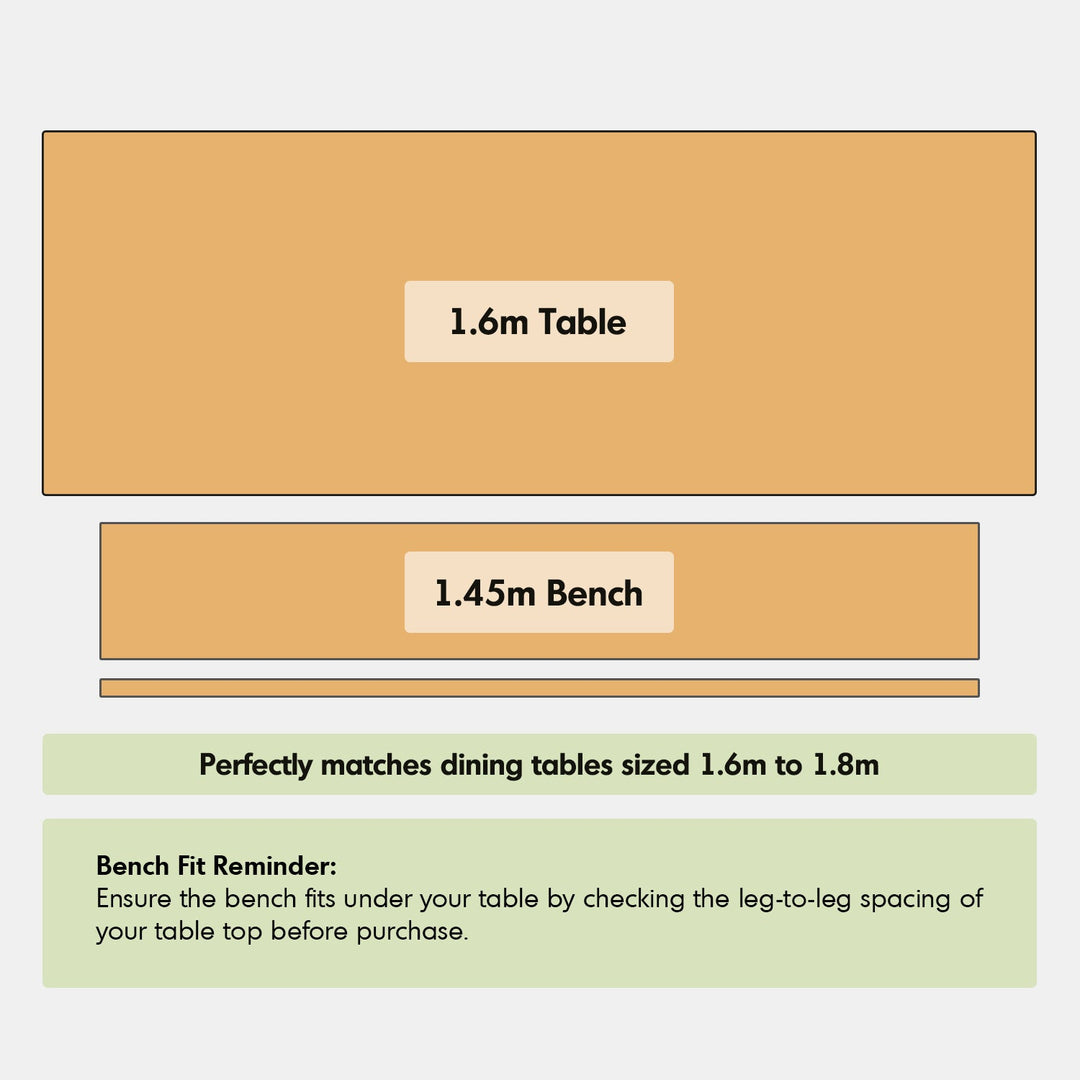 Scandinavian Oak Wood Mixed Weave Fabric Dining Bench PILLAR