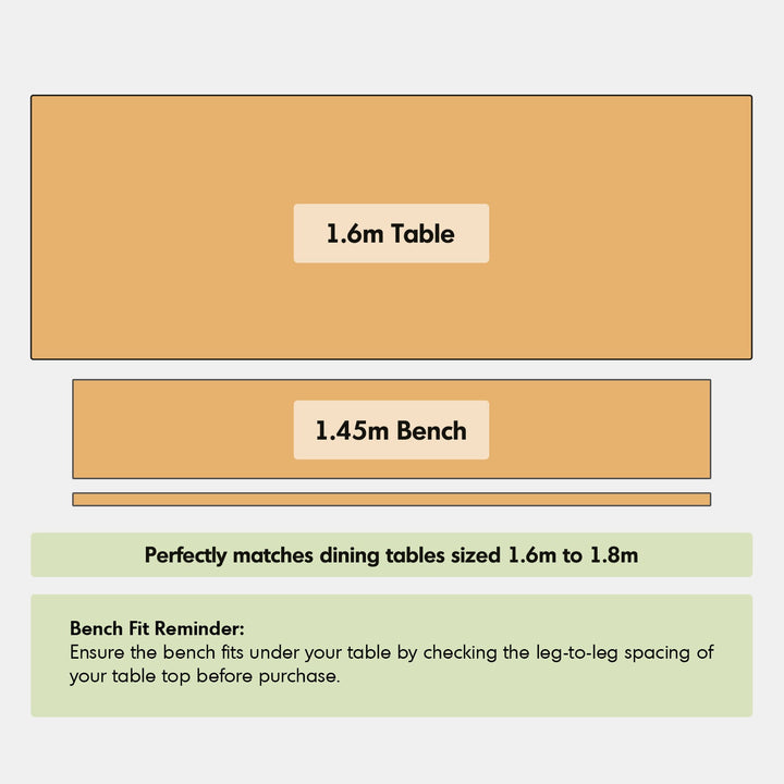 Scandinavian Oak Wood Mixed Weave Fabric Dining Bench PILLAR