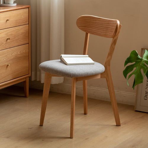 Scandinavian Oak Wood Mixed Weave Fabric Cover Removable Dining Chair BREEZE Good to Know Preview-1