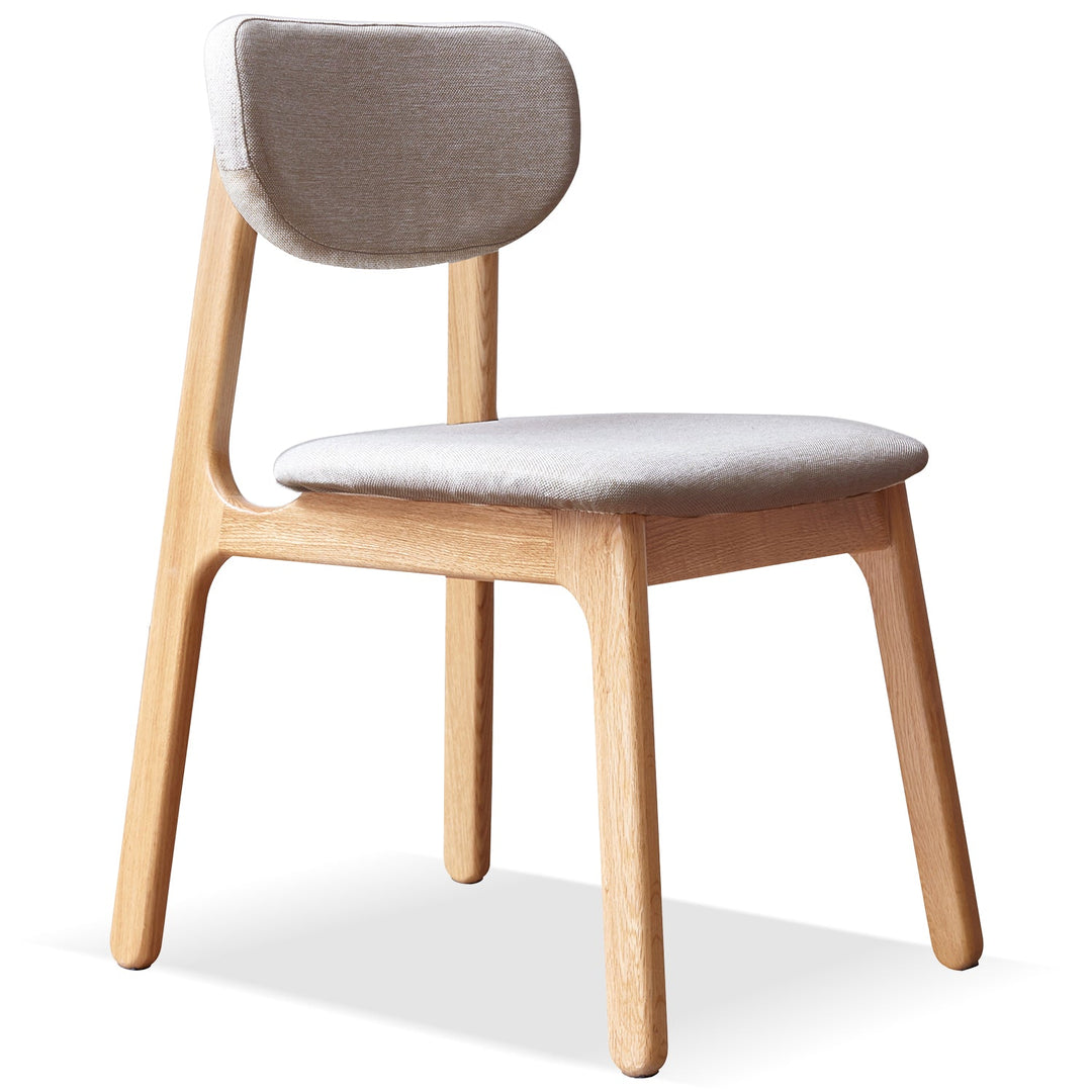 Scandinavian Oak Wood Mixed Weave Fabric Cover Removable Dining Chair NEST