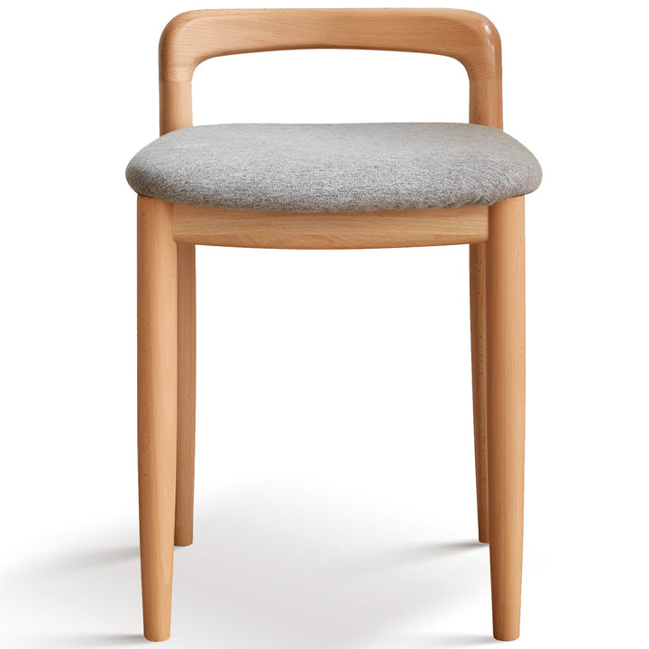 Scandinavian Oak Wood Mixed Weave Fabric Dressing Chair LOOP