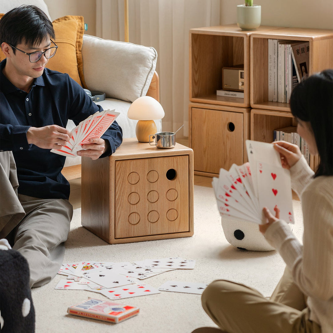 Scandinavian Oak Wood Modular Storage Cabinet DICE