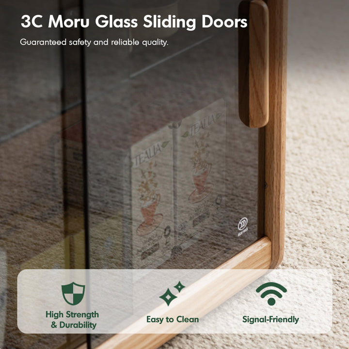 Scandinavian Oak Wood Tempered Glass Height Adjustable Coffee Table LIFT