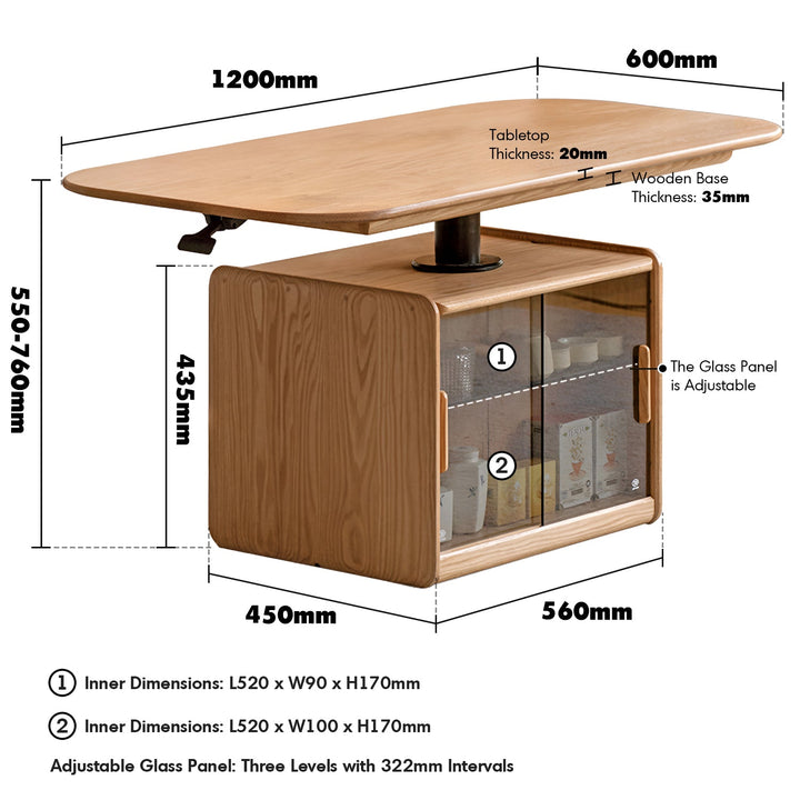 Scandinavian oak wood tempered glass height adjustable coffee table lift size charts.