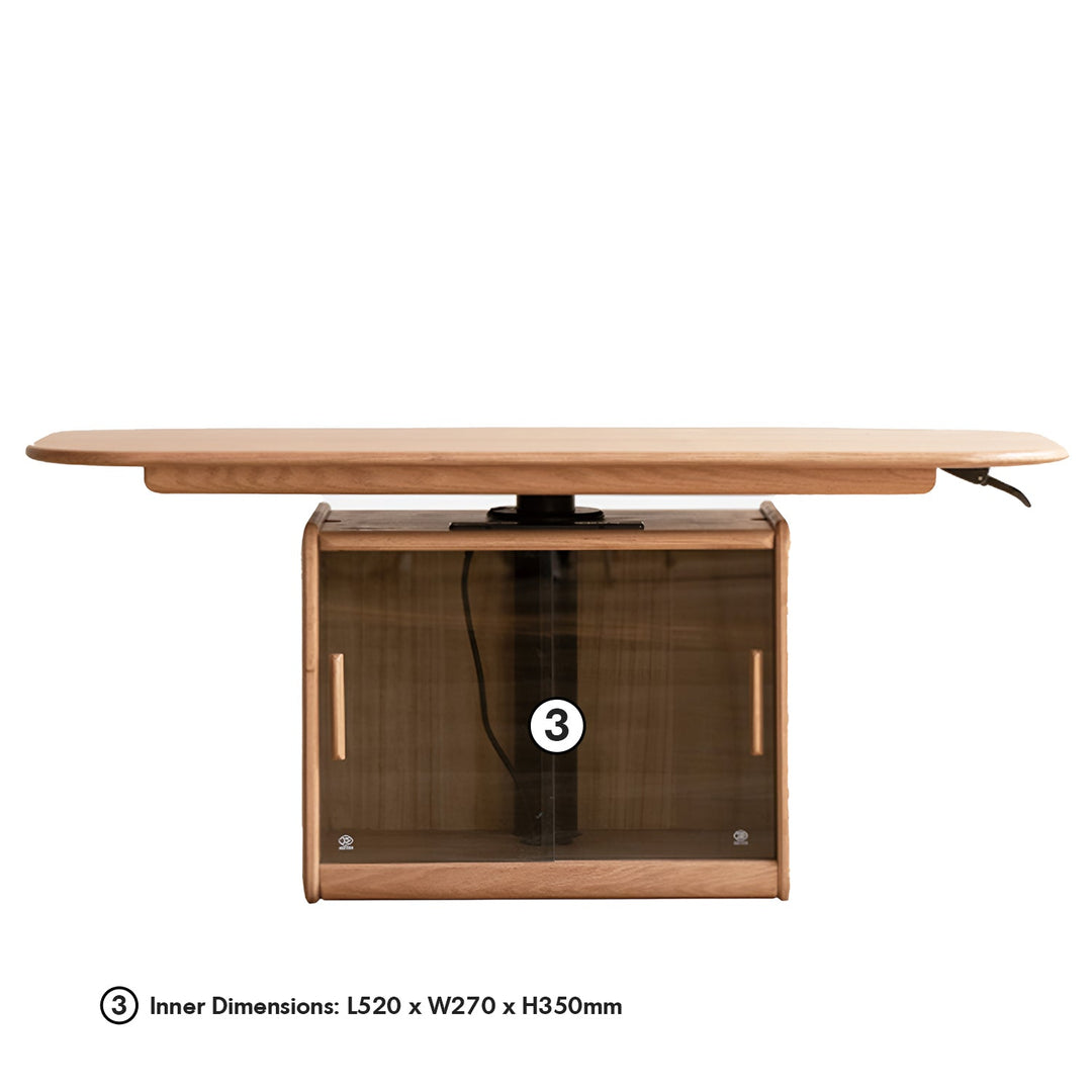 Scandinavian oak wood tempered glass height adjustable coffee table lift color swatches.