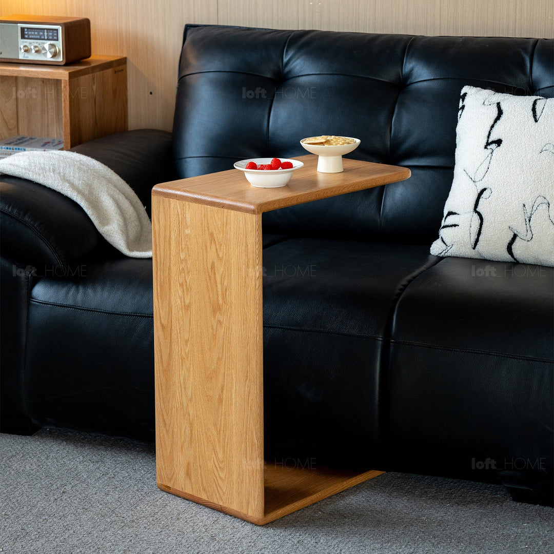 Scandinavian Oak Wood Multi Functional Side Table CSHAPE