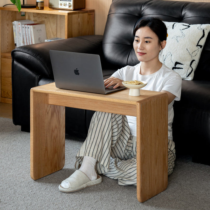 Scandinavian Oak Wood Multi Functional Side Table CSHAPE