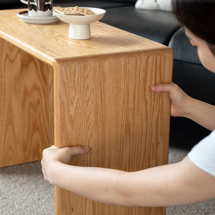 Scandinavian Oak Wood Multi Functional Side Table CSHAPE