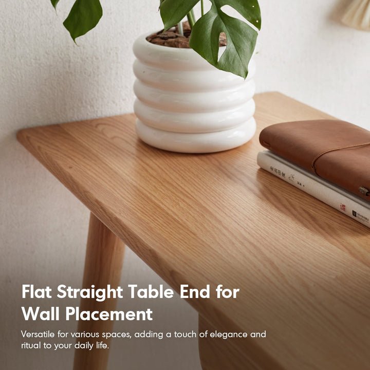Scandinavian oak wood oval bar table arc situational feels.