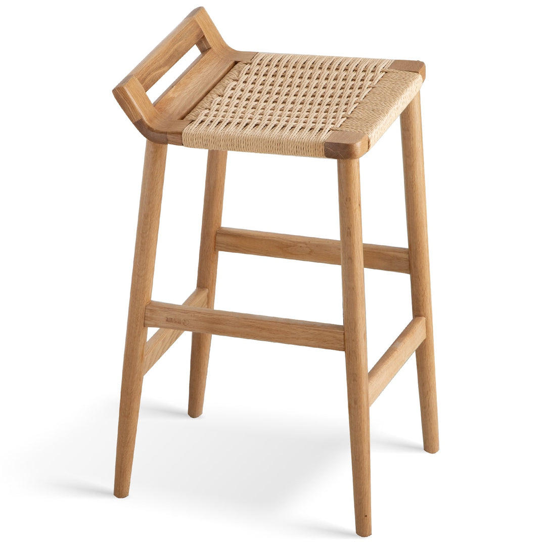 Scandinavian Oak Wood Woven Rope Bar Chair ORA