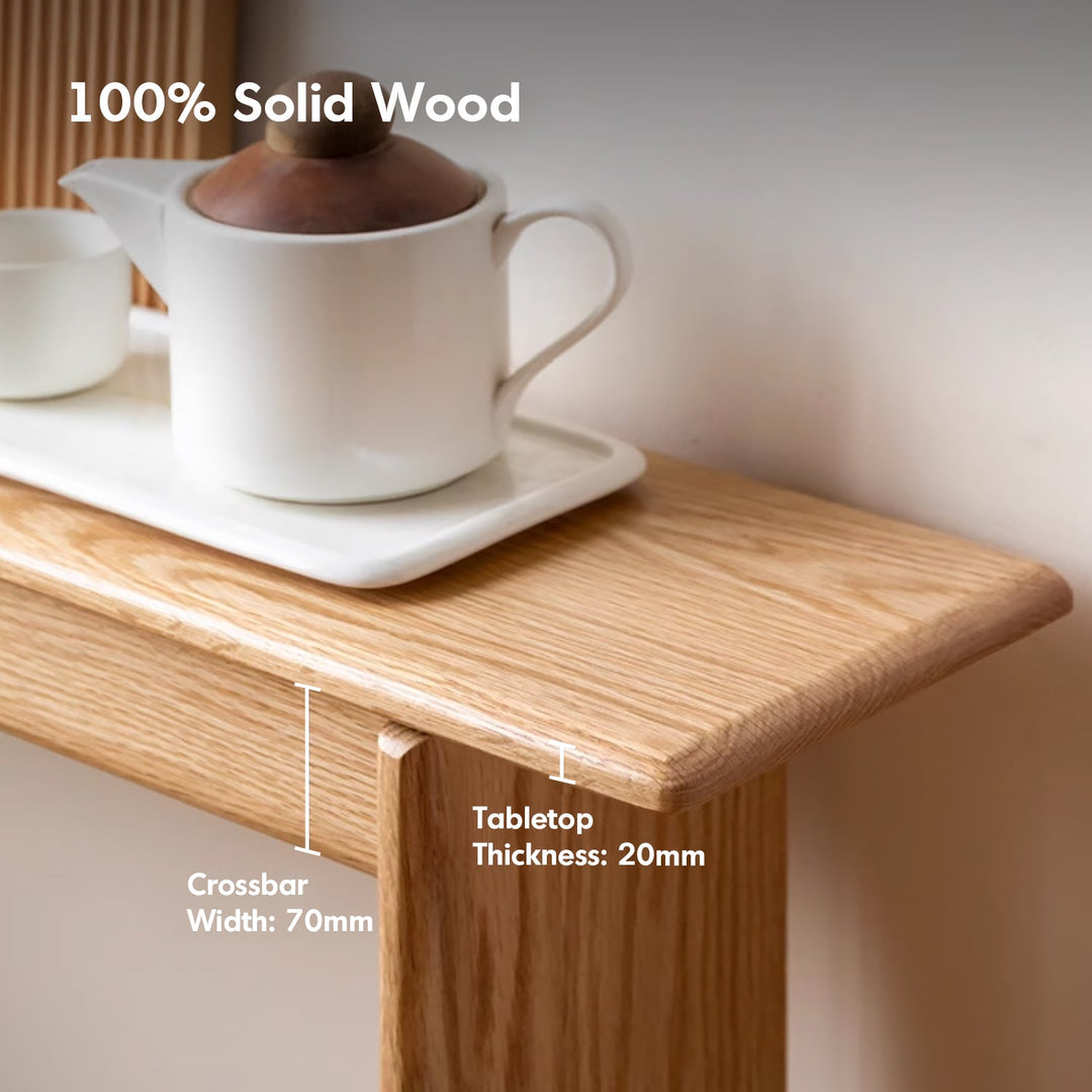 Scandinavian Oak Wood Side Table FINA