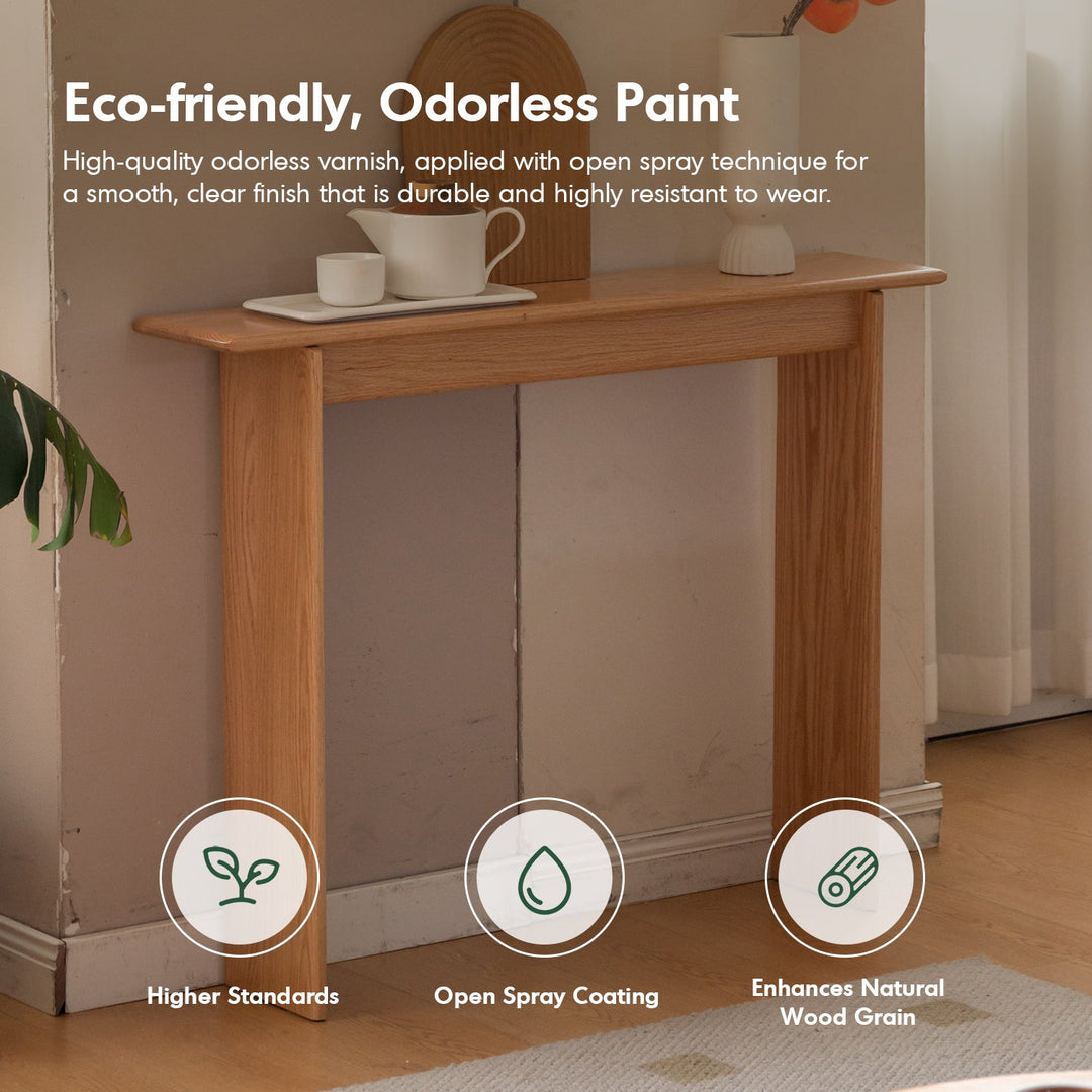 Scandinavian oak wood side table fina situational feels.