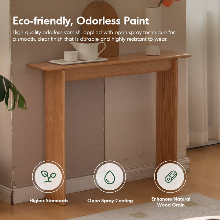 Scandinavian oak wood side table fina situational feels.