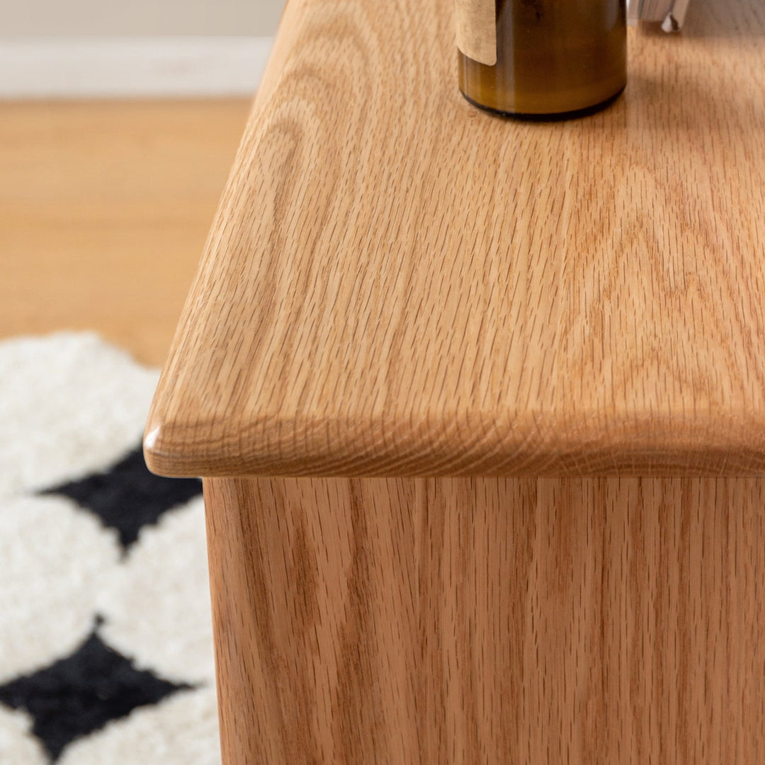 Scandinavian oak wood side table fina detail 1.