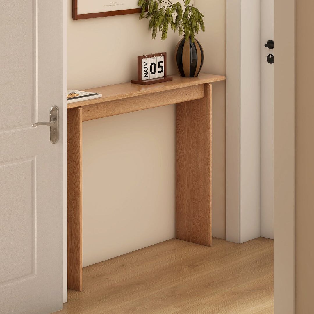 Scandinavian Oak Wood Side Table FINA