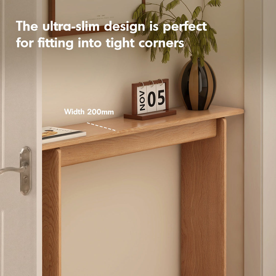 Scandinavian Oak Wood Side Table FINA