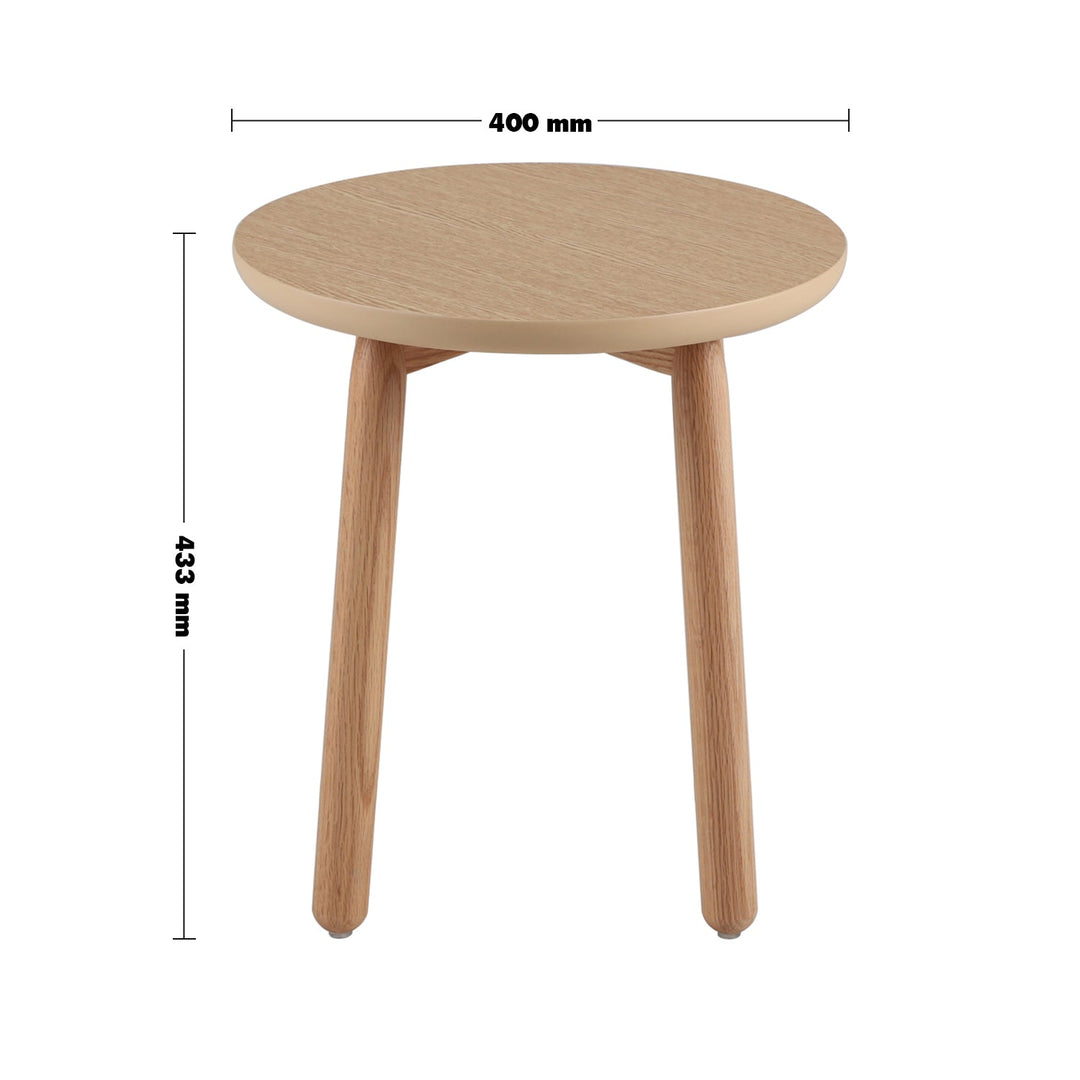 Scandinavian Oak Wood Side Table MAY