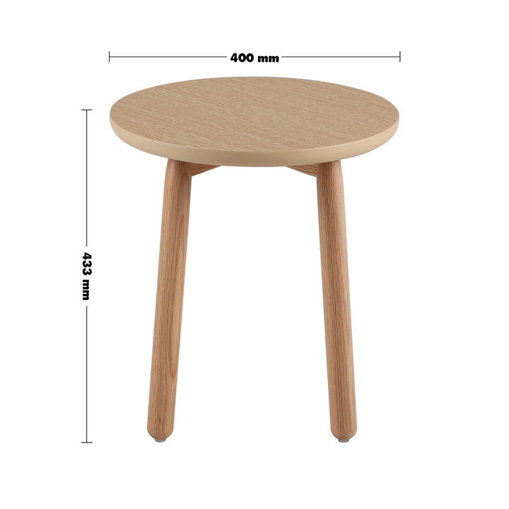 Scandinavian Oak Wood Side Table MAY