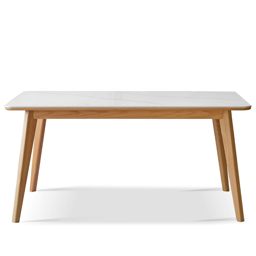 Scandinavian Oak Wood Sintered Stone Dining Table AURA