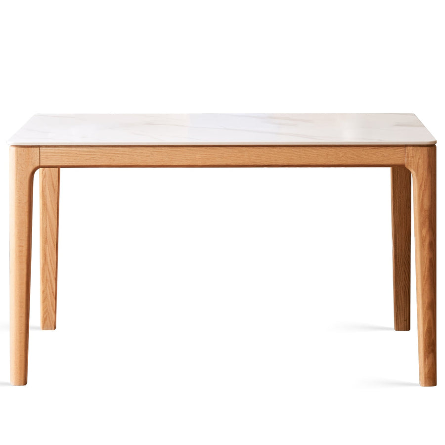Scandinavian Oak Wood Sintered Stone Dining Table OAKLIN