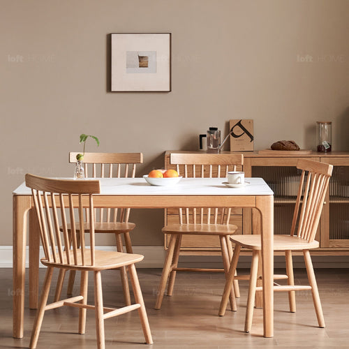 Scandinavian Oak Wood Sintered Stone Dining Table OAKLIN Good to Know Preview-1