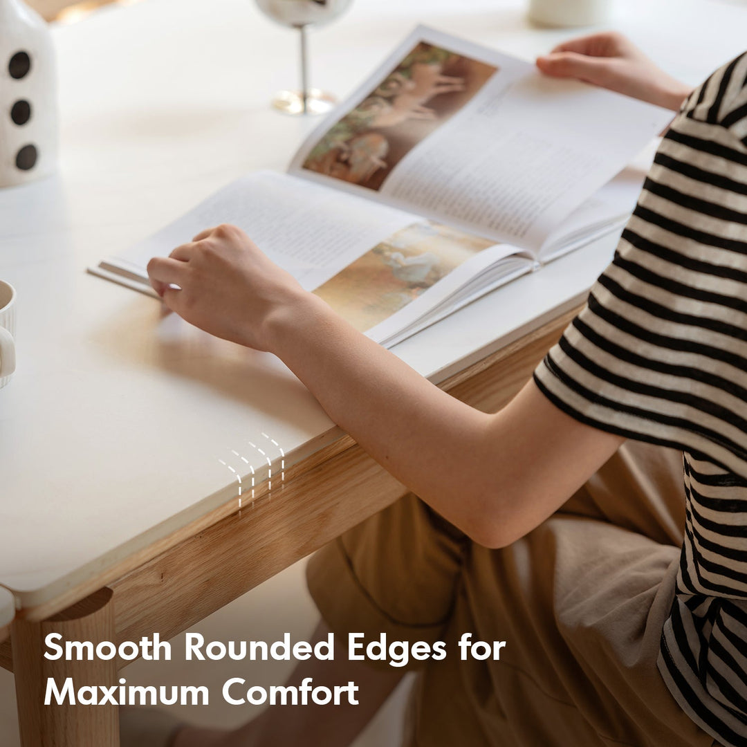 Scandinavian Oak Wood Sintered Stone Extendable Dining Table FLEX