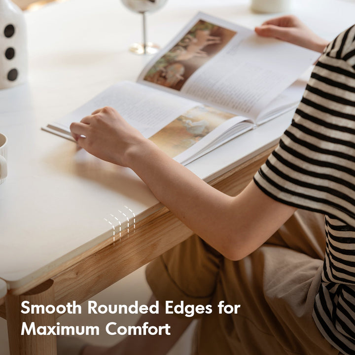 Scandinavian Oak Wood Sintered Stone Extendable Dining Table FLEX