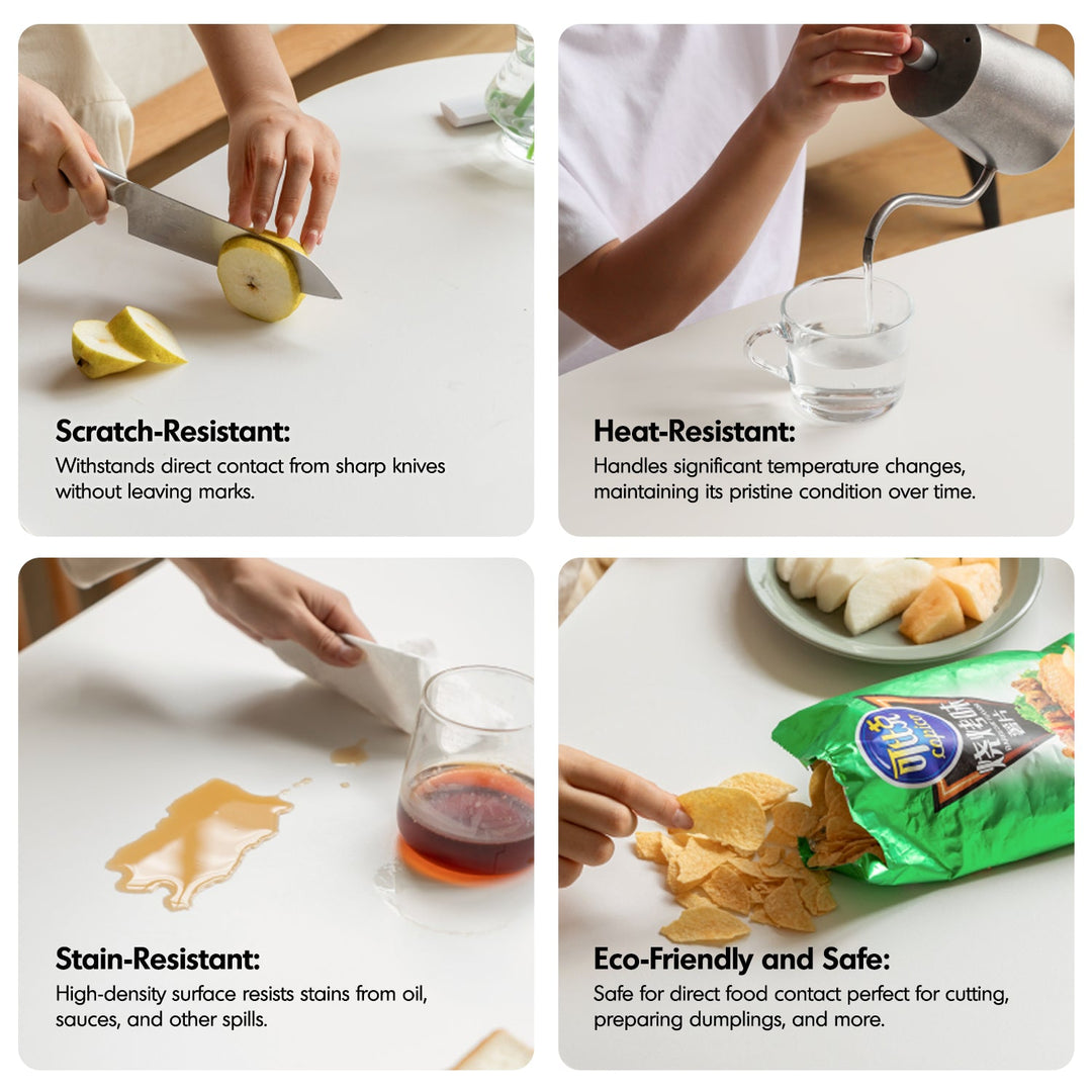 Scandinavian Oak Wood Sintered Stone Round Dining Table ORB