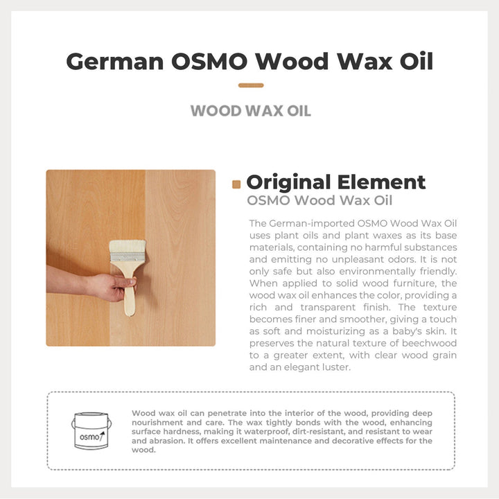 Scandinavian Oak Wood Sintered Stone Storage Side Cabinet BEAM