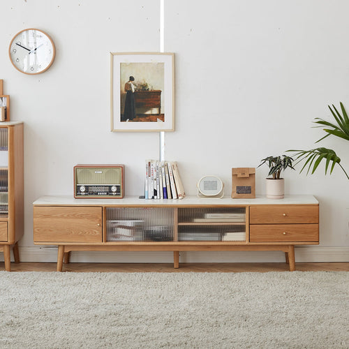 Scandinavian Oak Wood Sintered Stone TV Console BEAM Good to Know Preview-1