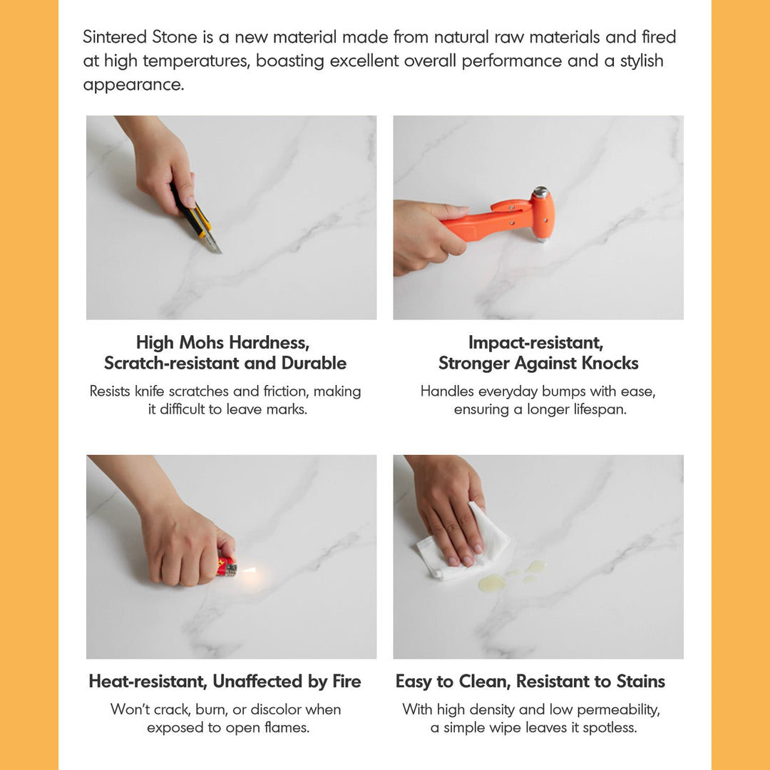 Scandinavian Oak Wood Sintered Stone Wheeled Trolley Side Table LIVA