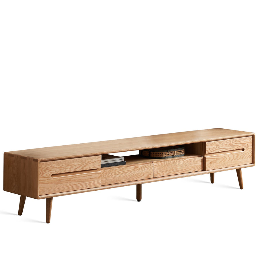 Scandinavian Oak Wood Sliding Door TV Console LINEA