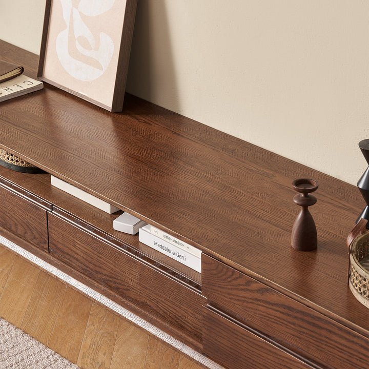 Scandinavian Oak Wood Sliding Door TV Console LINEA