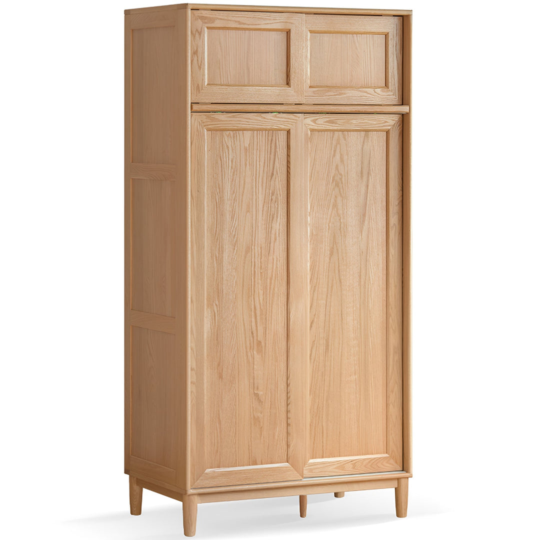 Scandinavian Oak Wood Sliding Door Wardrobe EDGE