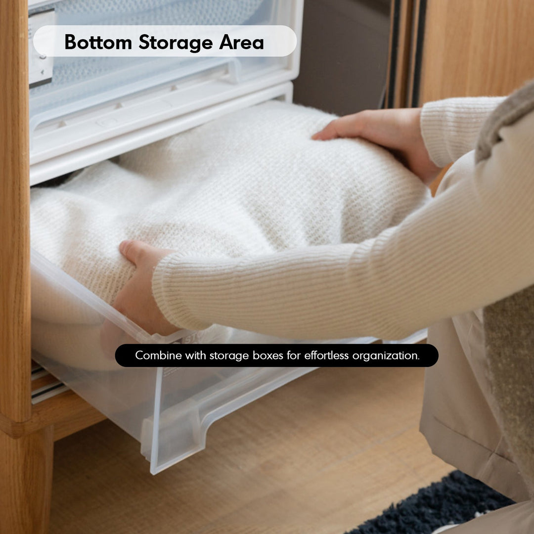 Scandinavian Oak Wood Sliding Door Wardrobe EDGE