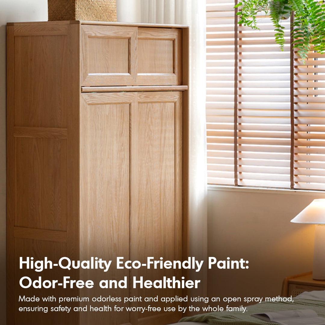 Scandinavian Oak Wood Sliding Door Wardrobe EDGE