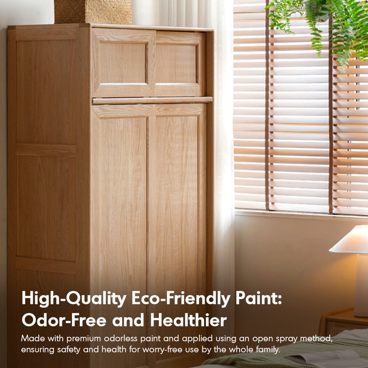 Scandinavian Oak Wood Sliding Door Wardrobe EDGE