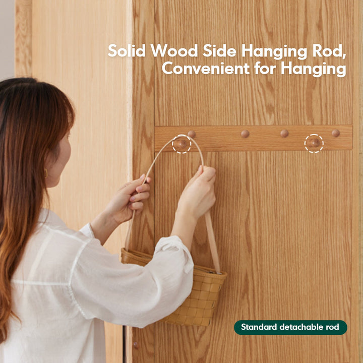 Scandinavian Oak Wood Sliding Door Wardrobe OAKLEY