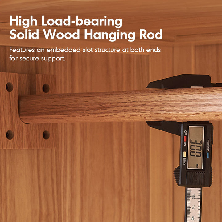 Scandinavian Oak Wood Sliding Door Wardrobe OAKLEY