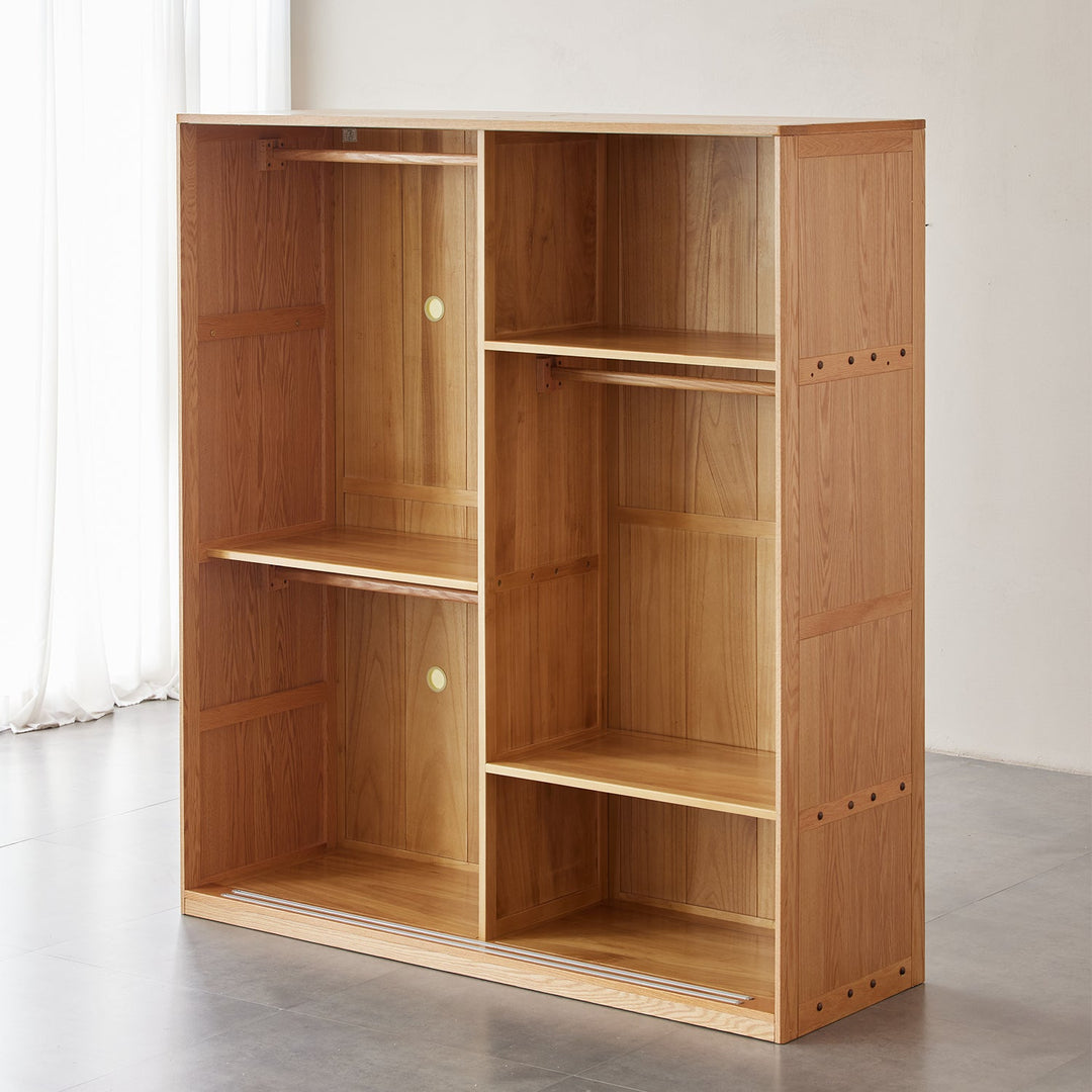 Scandinavian Oak Wood Sliding Door Wardrobe OAKLEY