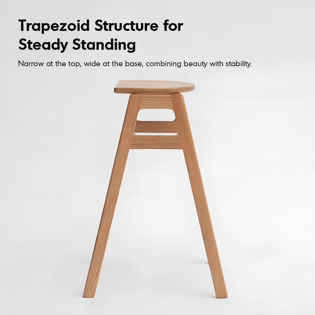 Scandinavian oak wood stackable bar stool stacko in still life.