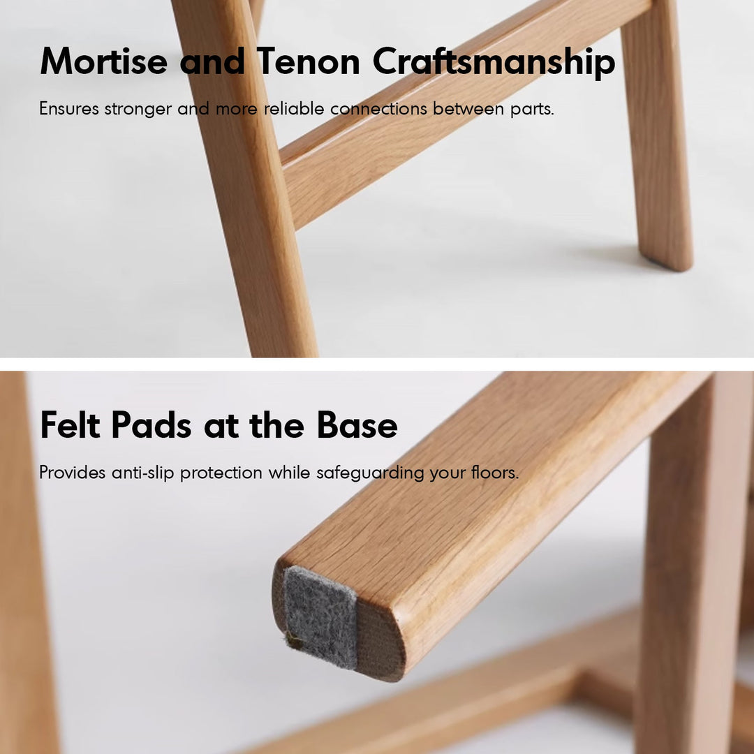 Scandinavian Oak Wood Stackable Bar Stool STACKO